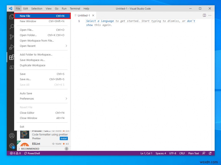 Visual Studio Code로 Windows 10과 11에서 PowerShell 스크립트 만드는 방법