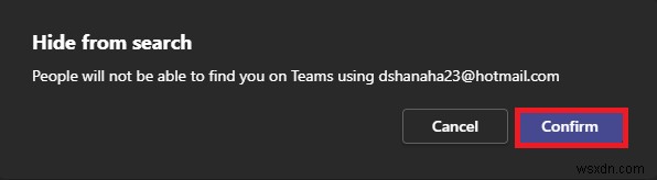 Windows 11 Microsoft Teams 채팅에서 이메일 주소 숨기는 방법