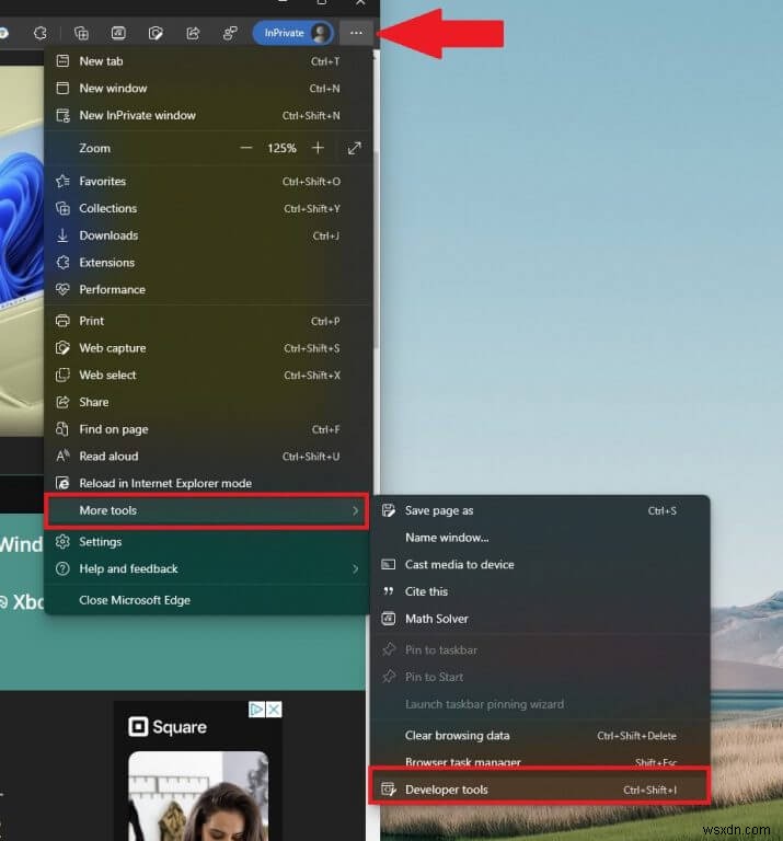 Edge 렌더링 도구로 모든 웹사이트에 다크 모드 강제 적용하는 방법