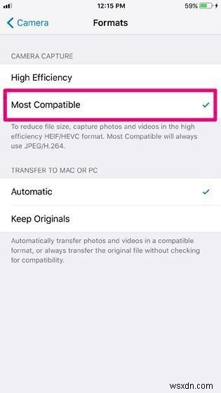 iOS 11에서 고효율 이미지 형식(HEIF) 비활성화하는 방법