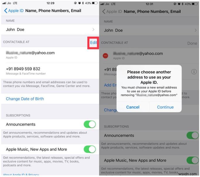 타사 이메일에서 iCloud 주소로 Apple ID 변경하는 방법