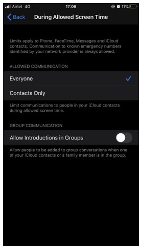 아이폰 iOS 13.3 스크린 타임 통신 제한 기능 설정 방법 완벽 가이드