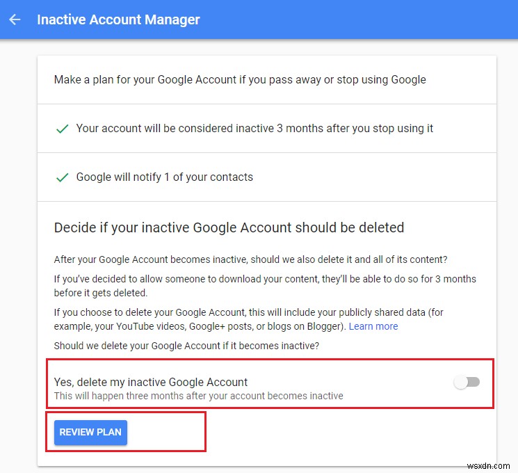 Google 계정 자동 삭제 설정 방법 – 일정 기간 사용하지 않으면 계정이 삭제되도록 만들기