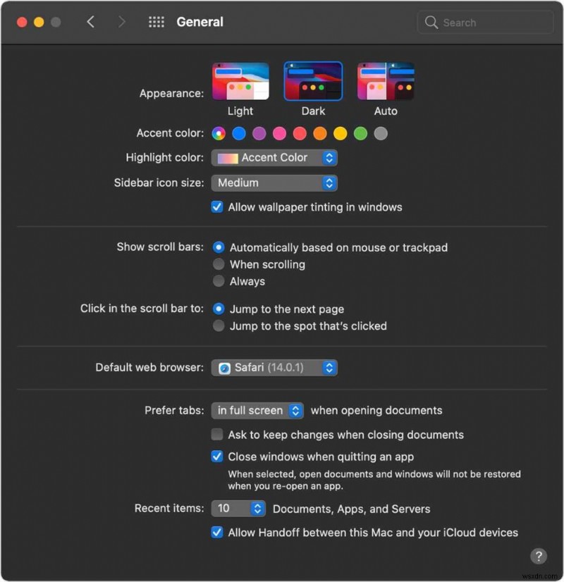 macOS Big Sur 및 이전 버전에서 Mac 다크 모드 켜는 방법 완벽 가이드