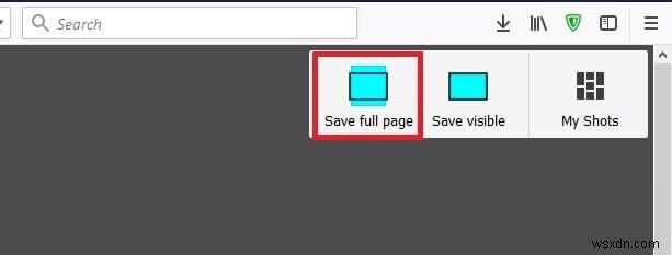 Firefox Quantum으로 웹페이지 전체 스크롤 스크린샷 캡처하는 방법