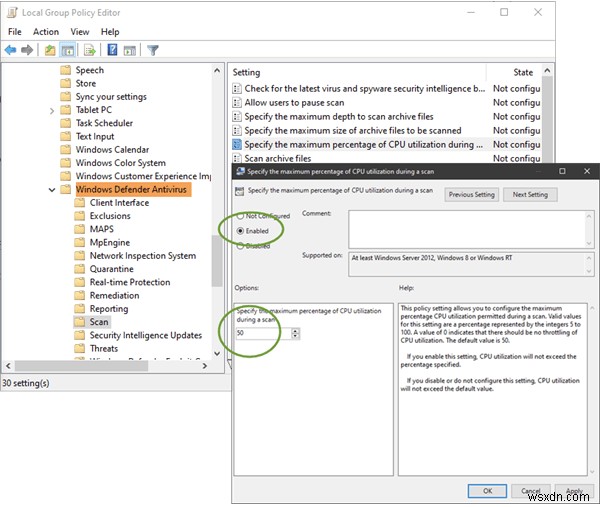 Windows Defender 검사 시 최대 CPU 사용량 설정하는 3가지 방법
