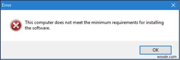 Windows 10 이 컴퓨터가 최소 요구 사항을 충족하지 않습니다 오류 해결 방법