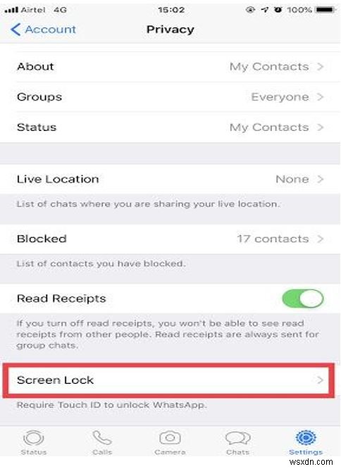 아이폰에서 Face ID 또는 지문(Touch ID)으로 WhatsApp 잠그는 방법