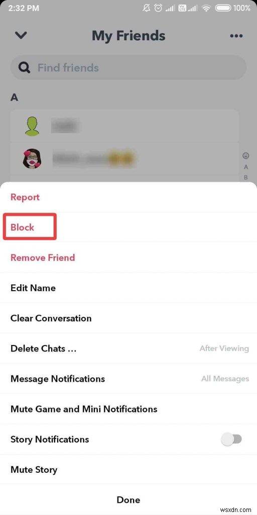 상대방이 알아채지 못하게 스냅챗(Snapchat)에서 친구를 제거하거나 차단하는 방법