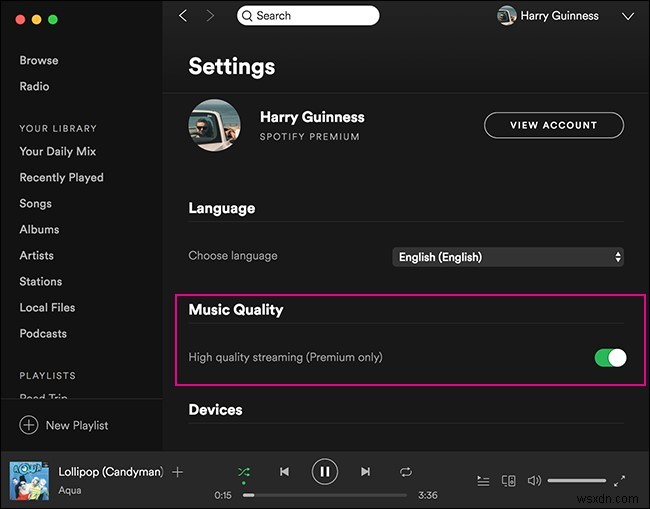 스포티파이(Spotify)에서 고품질 음악을 스트리밍하는 방법