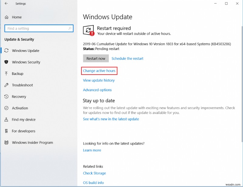Windows 10 활성 시간(Active Hours) 설정 방법: 업데이트 강제 재시작 방지하기