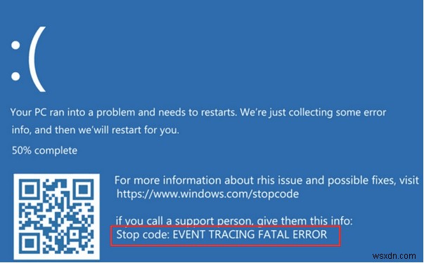 Windows 10 EVENT_TRACING_FATAL_ERROR 블루스크린 오류 100% 해결 가이드
