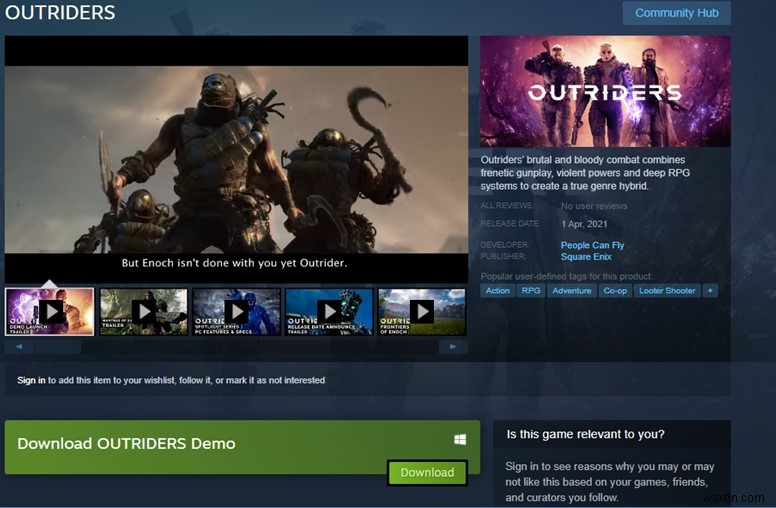 Windows 10 PC에서 아웃라이더스(Outriders)가 계속 충돌하는 문제 해결 방법