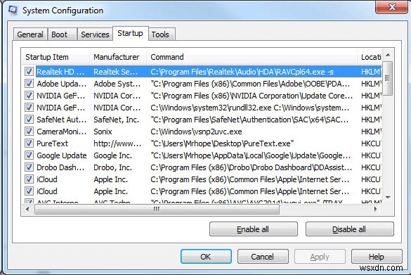 Windows 10에서 비활성화해도 안전한 시작 프로그램을 식별하고 관리하는 방법