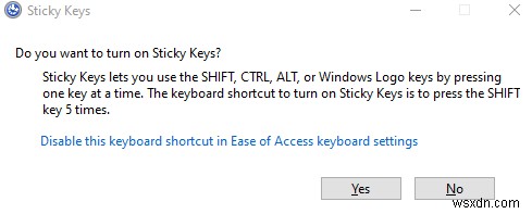 Windows 10 고정 키(Sticky Keys) 끄는 방법과 켜는 방법 완벽 정리