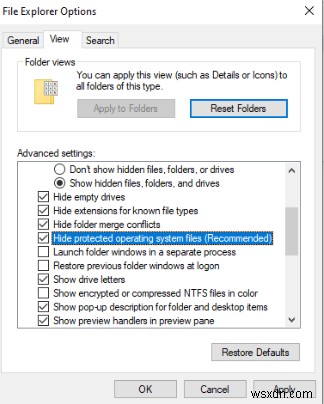 Windows 10에서 숨겨진 파일 및 폴더 표시하는 3가지 방법