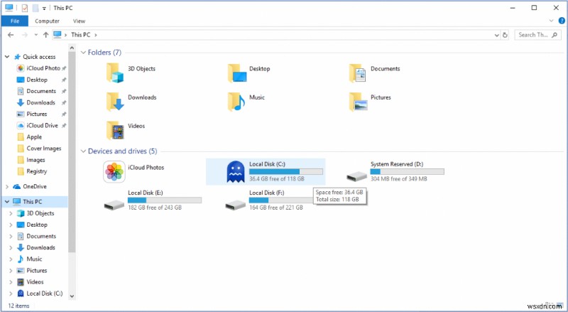 Windows 10에서 레지스트리 편집기로 드라이브 아이콘 변경하는 방법
