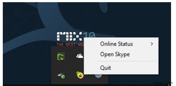 Windows 10 작업표시줄에서 Skype 아이콘 제거 및 시스템 트레이로 숨기는 방법