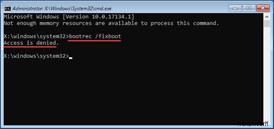 Windows 10 bootrec /fixboot 액세스 거부 오류 해결하는 확실한 방법