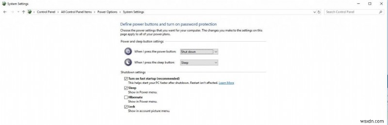 Windows 10에서 빠른 시작(Fast Startup) 기능을 비활성화하는 방법