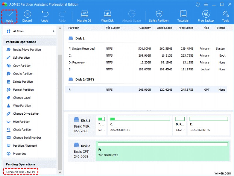 Windows 10/8/7에서 데이터 손실 없이 MBR을 GPT로 변환하는 완벽 가이드