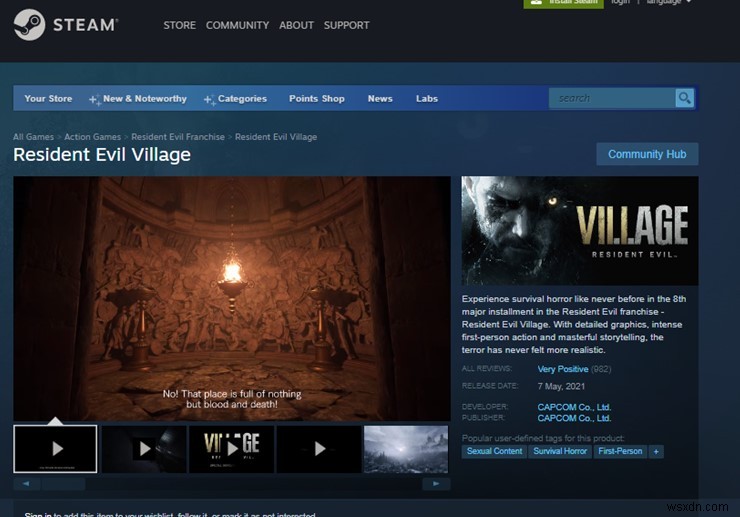 윈도우 10 PC에서 레지던트 이블 빌리지(Resident Evil Village) 강제 종료 문제 해결하는 방법