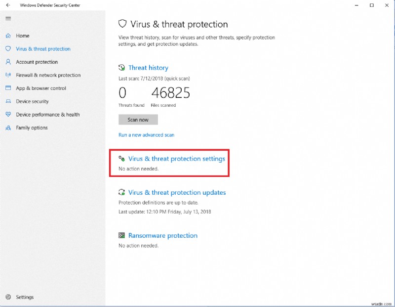 Windows 10에서 Windows Defender 검사 대상에서 파일·폴더 제외하는 방법