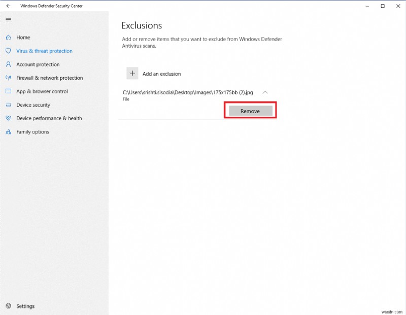 Windows 10에서 Windows Defender 검사 대상에서 파일·폴더 제외하는 방법