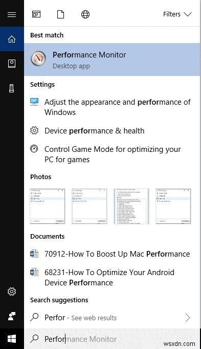 Windows 10에서 성능 모니터를 여는 5가지 방법