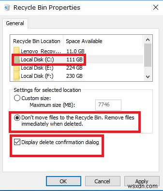 Windows 10에서 휴지통을 거치지 않고 파일을 바로 완전 삭제하는 방법