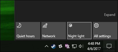 Windows 10  야간 조명  기능으로 눈의 피로를 줄이는 방법