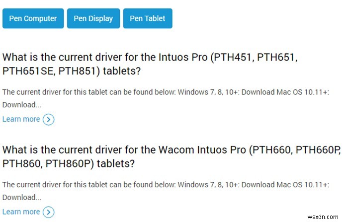 Windows 10에서 와콤 인투어스 프로(Wacom Intuos Pro) 드라이버 다운로드하는 방법
