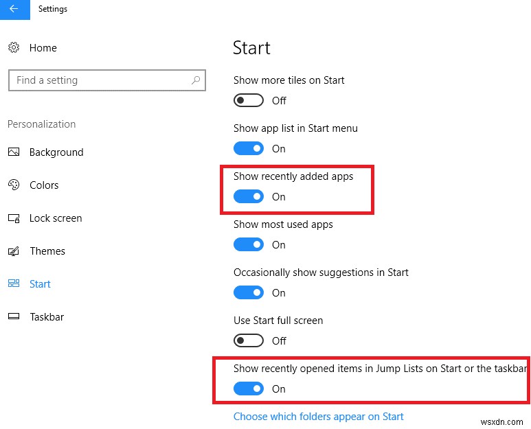 Windows 10에서 최근 파일 및 자주 사용하는 폴더 기록 끄는 방법
