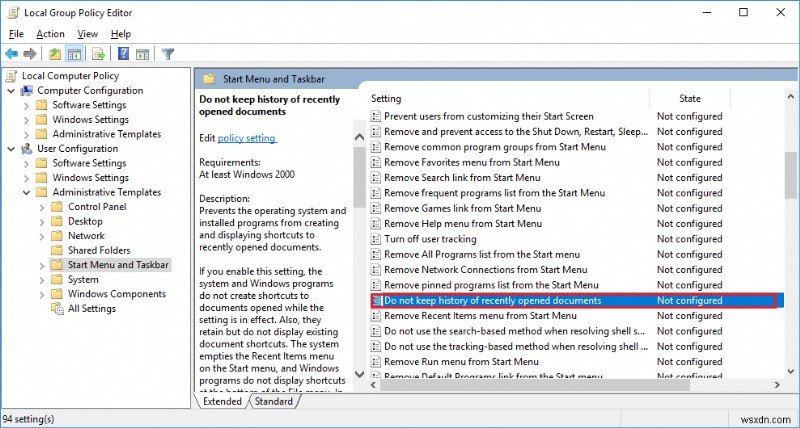 Windows 10에서 최근 파일 및 자주 사용하는 폴더 기록 끄는 방법