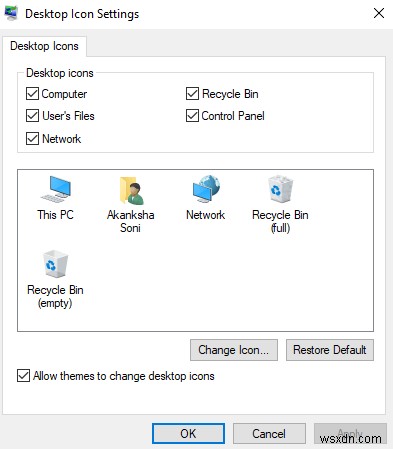 Windows 10에서 사라진 휴지통 아이콘 복원하는 방법