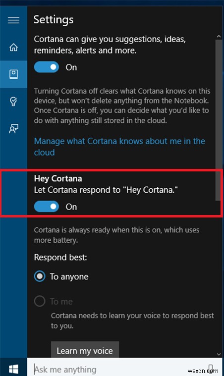 Windows 10에서  Hey, Cortana  음성 명령 활성화하는 방법