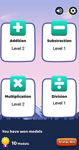 Learn Math 앱  Game of Numbers 로 기초 수학 산술 배우는 방법