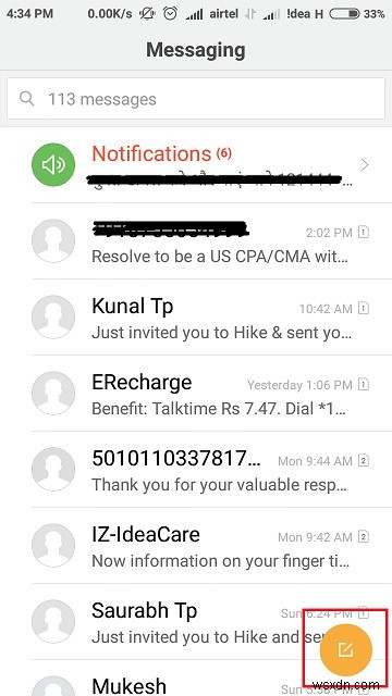 MIUI 기반 샤오미 스마트폰에서 문자(SMS) 예약 발송하는 방법