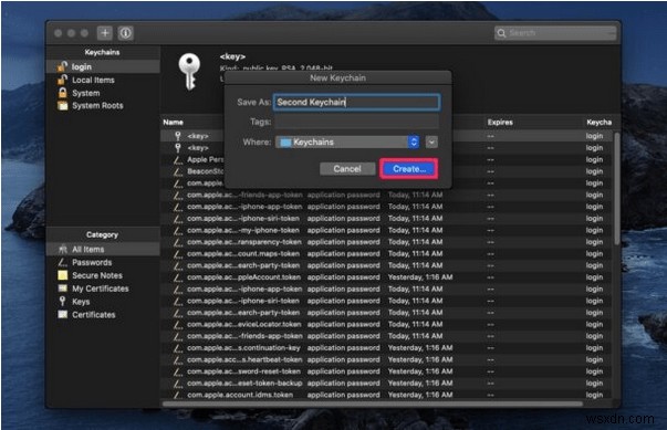 Mac에서 Accountsd wants to use the login keychain 경고가 반복될 때 해결하는 방법