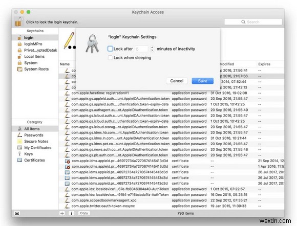 Mac에서 Accountsd wants to use the login keychain 경고가 반복될 때 해결하는 방법