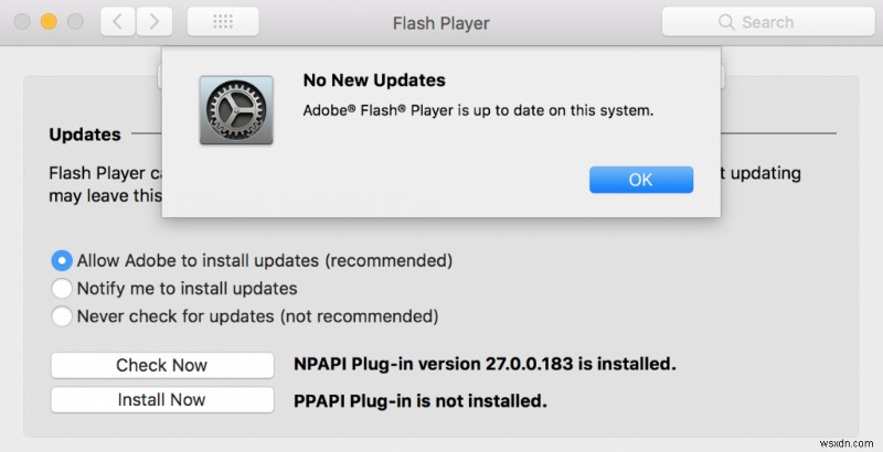 Mac에서 Adobe Flash Player를 안전하게 업데이트하는 방법
