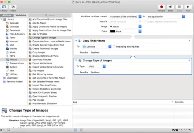macOS Mojave에서 나만의 맞춤형 퀵 액션(Quick Action) 만드는 방법