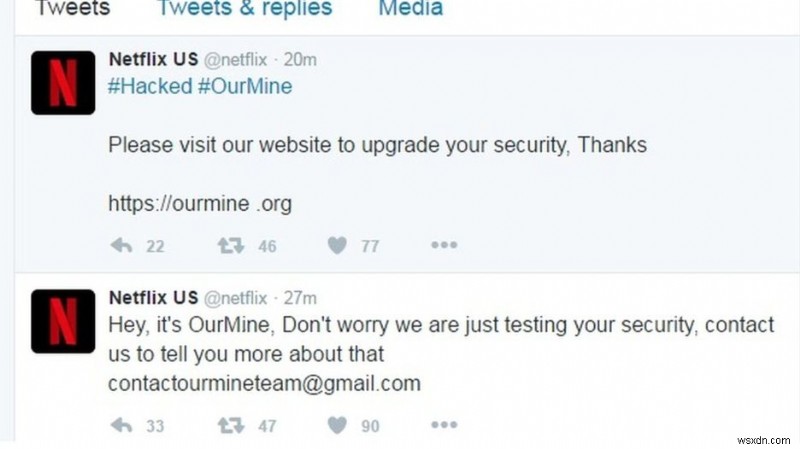 해킹 그룹 OurMine, 다시 기승전부... 넷플릭스 트위터 계정 해킹 사건