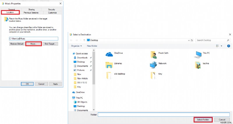 Windows 10에서 기본 데이터 폴더를 다른 드라이브로 이동하는 방법
