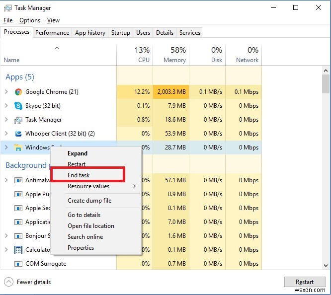 재부팅 없이 Windows 아이콘 캐시를 재구축하는 방법