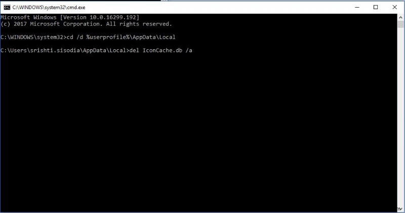 재부팅 없이 Windows 아이콘 캐시를 재구축하는 방법