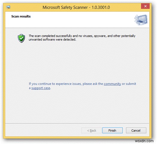 Windows 8에서 Microsoft Safety Scanner 사용하는 방법 – 다운로드부터 검사까지