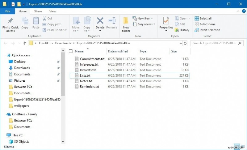 Windows 10 코타나(Cortana) 데이터 다운로드 및 확인 방법