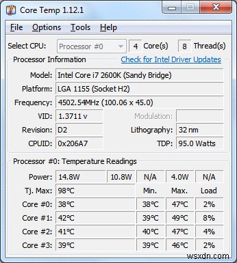 윈도우 10·8·7 PC를 위한 최고의 CPU 온도 모니터링 소프트웨어 15선