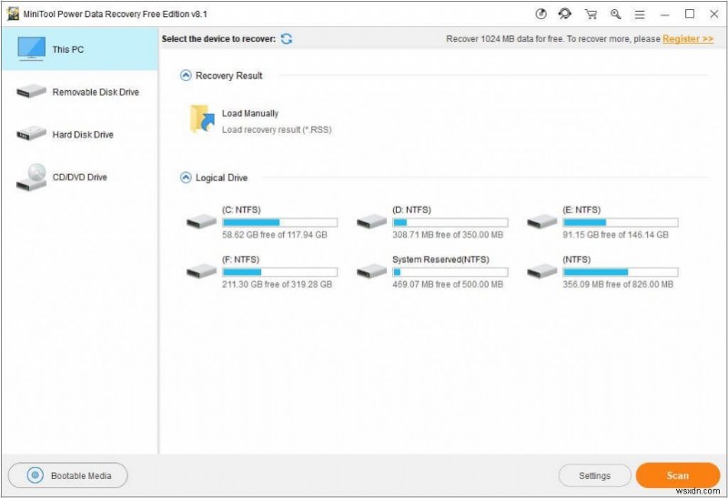MiniTool Power Data Recovery – 무료로 쉽고 강력한 데이터 복구 프로그램